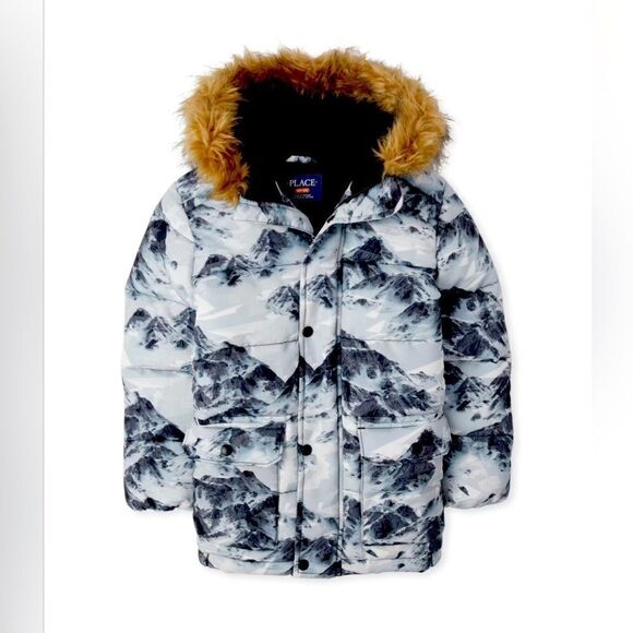 NWOT The Children’s Place Boys Mountain Parka Jacket - Steamboat size L 10/12 - Picture 1 of 3